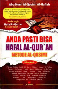 Anda Pasti Bisa Hafal Al-Qur'an Metode Al Qosimi